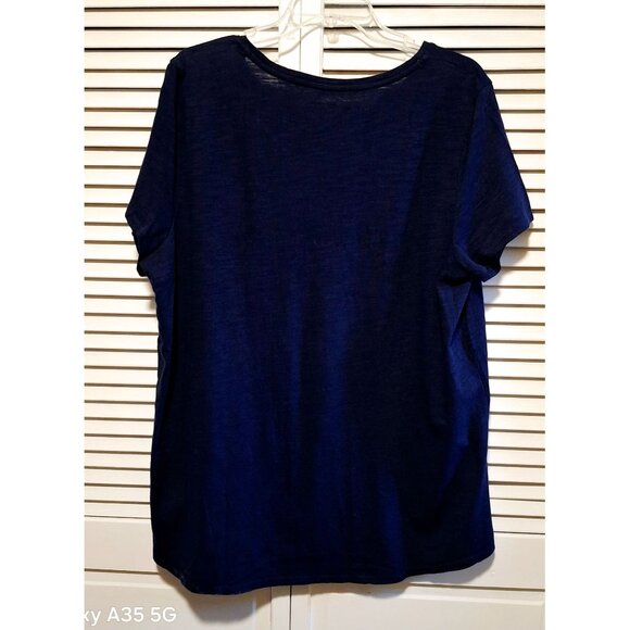 Kim Rogers Women's America Graphic T-Shirt XL Navy Blue Memorial Day 4th of July - Picture 5 of 8